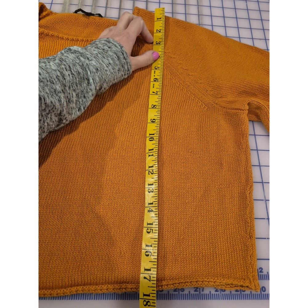 Banana Republic Orange Knit Boatneck Raglan Long Sleeve Sweater Size S EUC - Picture 11 of 11